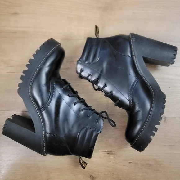 Dr. Martens PERSEPHONE Black Lace Up Boots - Picture 5 of 13